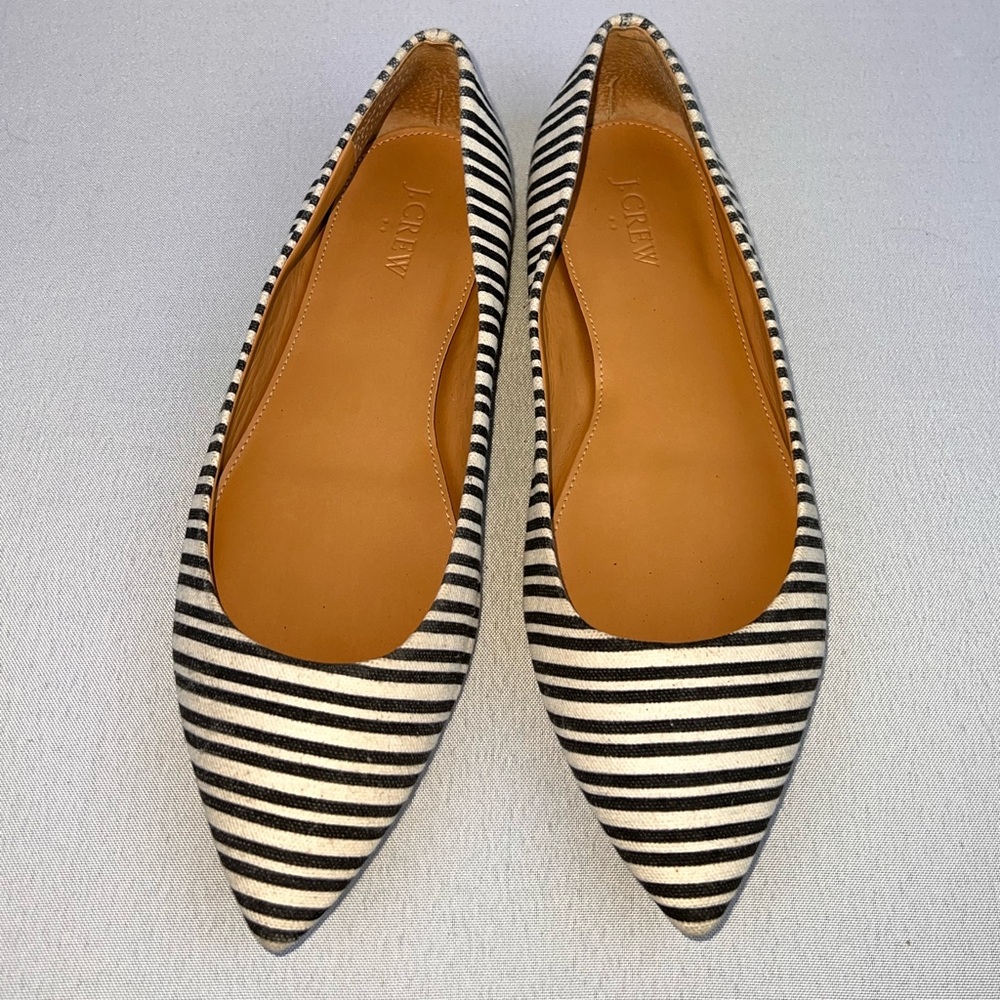 Chic “Zebra” pattern J. Crew Textile Flat Shoes 8.5